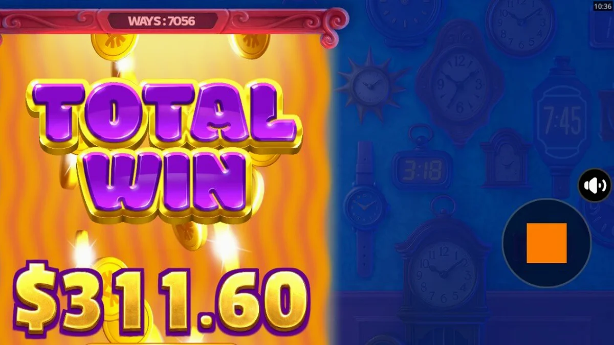 Tampilan visual slot Coo Coo Cashoo dengan tema bengkel jam yang eksentrik